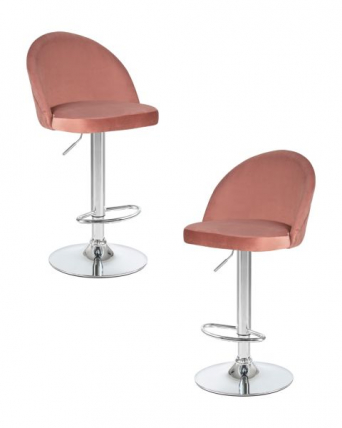 Стул барный DOBRIN MILANA (пудрово-розовый велюр (MJ9-32)) 2 шт_0