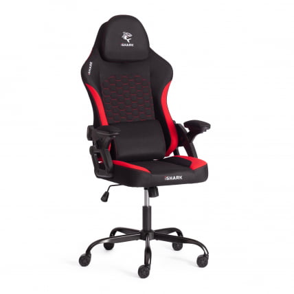 Кресло iShark ткань, черный / красный_0