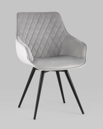 Стул вращающийся Сеул велюр Светло-серый_1