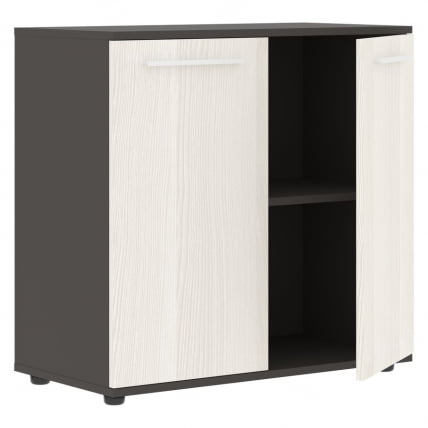 Шкаф с глухими малыми дверьми EDIS ELCS 85.1 Ясень Траун Белый Мокко_1