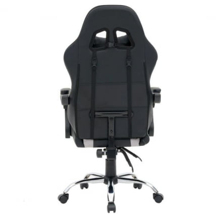 Кресло компьютерное CROMEX (КРОМЕКС) Quantum GM-155 RGB экокожа черное/красное/серое_7