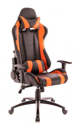 Кресло геймерское Everprof Lotus S2  Экокожа Черный Оранжевый_0