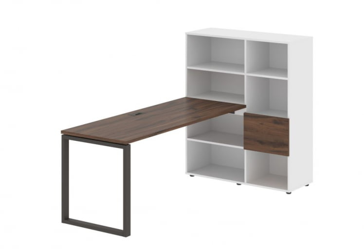 Рабочая станция EDIS EQRST 1117 Дуб Денвер темный Мокко Белый_0