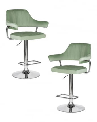 Стул барный DOBRIN CHARLY (пудрово-мятный велюр (MJ9-87)) 2 шт_0