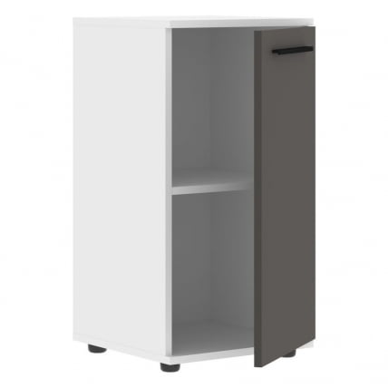 Шкаф колонка с глухой малой дверью EDIS ELCS 42.1 Мокко Черный Белый_1