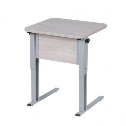 Парта одноместная рост 3-7 эргономичная Клен Танзау/Металл Серый_0