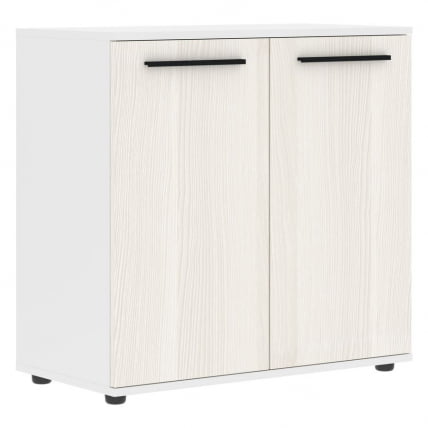 Шкаф с глухими малыми дверьми EDIS ELCS 85.1 Ясень Траун Черный Белый_0