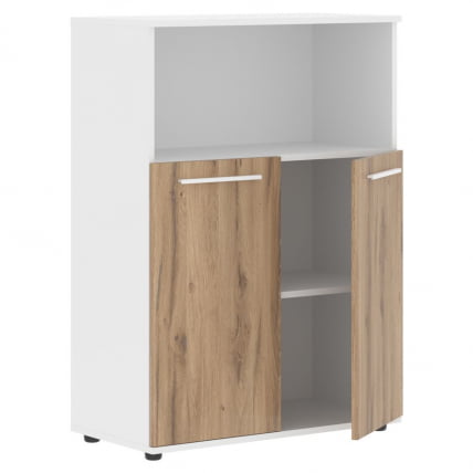 Шкаф с глухими малыми дверьми EDIS EMCS 85.3 Дуб Денвер светлый Белый Белый_1