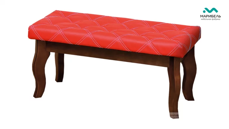 Банкетка «Болеро» 900/2 Кожа King 39/Орех распил темный_0