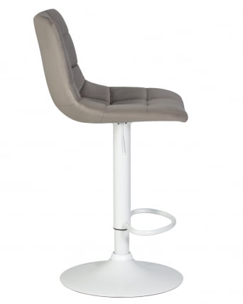 Стул барный DOBRIN TAILOR WHITE Серый велюр MJ9-75_2