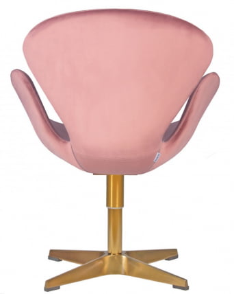 Кресло дизайнерское DOBRIN SWAN (розовый велюр BLUVEL52)_3