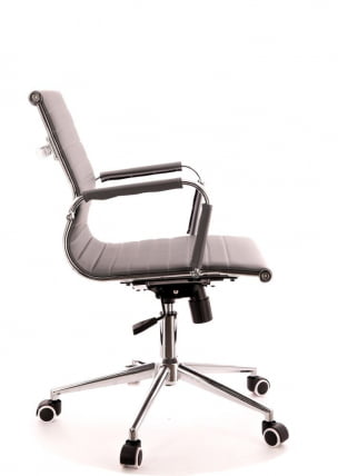 Кресло для персонала Leo T экокожа Серый_1