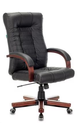 Кресло руководителя Бюрократ KB-10WALNUT/B/LEATH_0