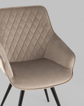 Стул вращающийся Сеул велюр Бежевый_2