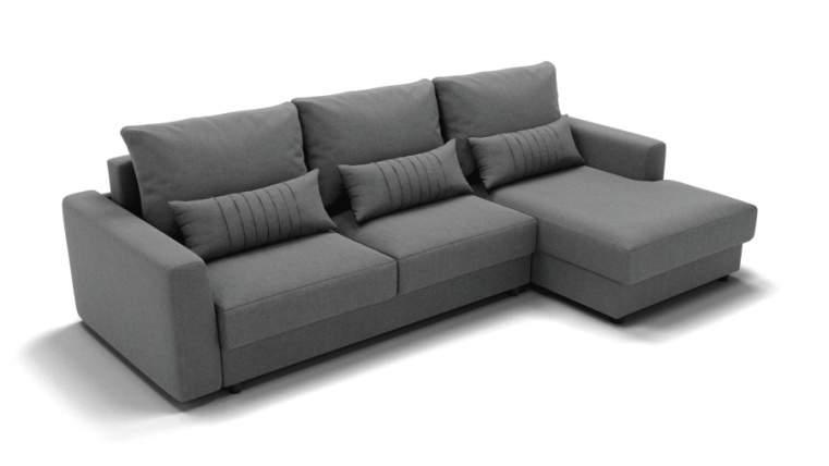 Диван Мэдисон угол левый/правый (ЗР) Цвет фасада: Светло серый; Тип: Левый/правый; Материал фасада: Металл/Велюр_0