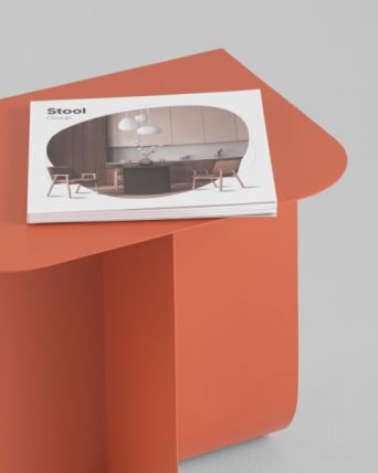 Журнальный столик Laure металл красный_9