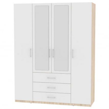 Шкаф распашный R-230х180х45-3-M(ДСС-Белый)_0