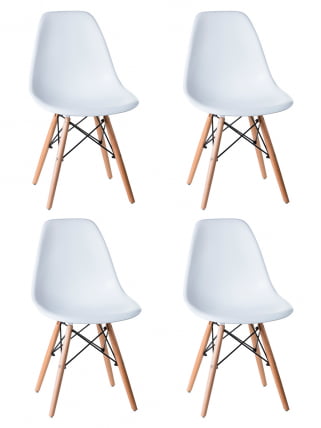 Стул обеденный DOBRIN DSW (ножки светлый бук, цвет белый (W-02)) 4 шт_0