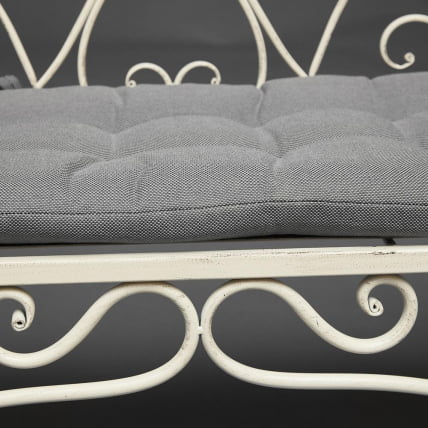 Скамья Secret de Maison BEAUJOLAIS + подушка (mod. PL08-8574) металл, 136х46х96см, белый антик (antique white)_7