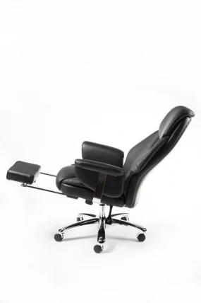 Кресло офисное Парламент H-2021-35 black leather Черный_3