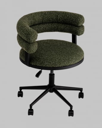 Стул офисный Ponty зеленый черные ножки_10