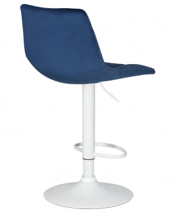 Стул барный DOBRIN TAILOR WHITE Синий велюр MJ9-117_3