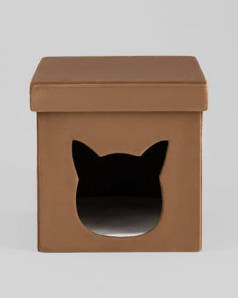 Пуф складной с ящиком Store Pet коричневый_1