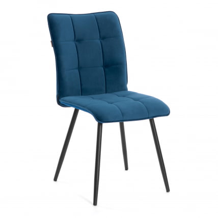 Стул обеденный Bari LT, велюр, Dark blue (темно-синий), 41х55х89 см_0