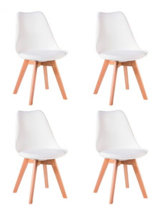 Стул обеденный DOBRIN JERRY SOFT (ножки светлый бук, цвет сиденья белый (W-02)) 4 шт_0