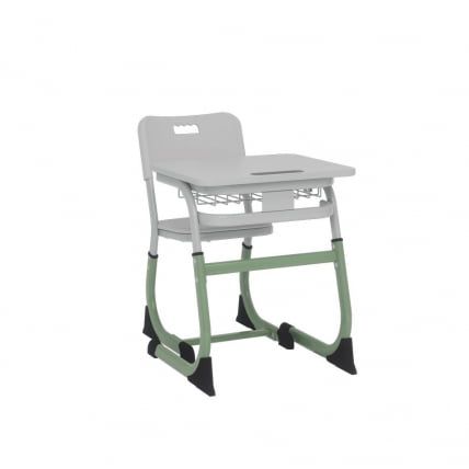 Парта одноместная регулируемая по высоте СМАРТЙ 600х500 (рост 5-7) Голубой/Серый / SMARTY_1