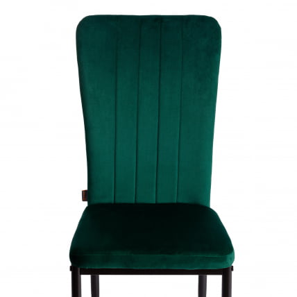 Стул VERTER (mod. BC577-DC) металл, флок, 41 х 52 х 95 см, Green (зеленый) HLR56 / черный_5