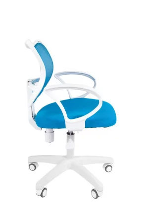 Компьютерное кресло Чаирман 450 ЛТ Белый пластик Голубой / Chairman LT_2