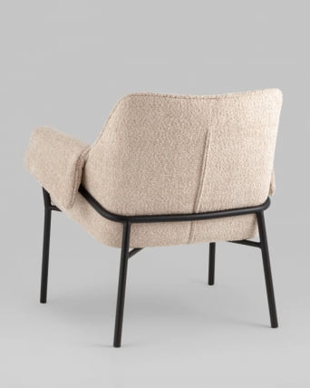 Кресло лаунж Бесс альпака Бежевый_4