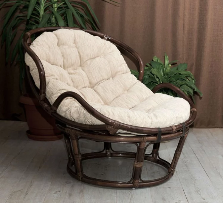 Кресло Папасан Челси 23/03 темно коричневый_1