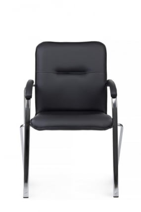 Стул Самба с мягкими подлокотниками СМБ-01Х Хром гальв. Черный / SMB-01H_7