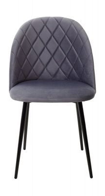 Стул серый АВ 408/каркас черный, НИРВАНА (480*520*820) Серый, 4321 / AV_1