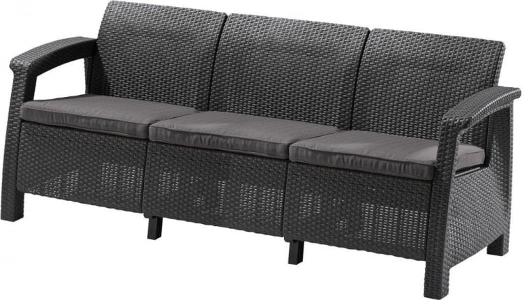 Диван трехместный Corfu Love Seat max Черный_0
