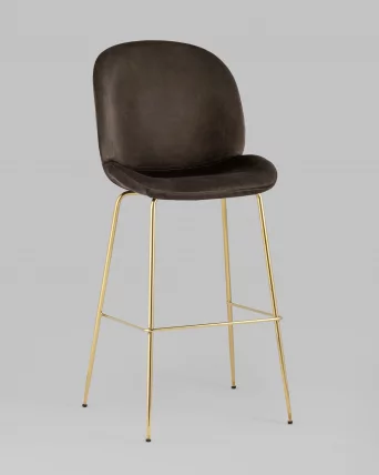 Стул барный Beetle gold Коричневый_1