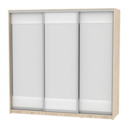 Шкаф-купе B-230х235х60-3(ДСС-Белый-D10D10D10)_0