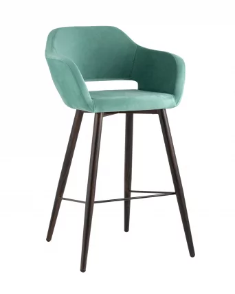 Стул барный Саймон Б велюр Морской_0