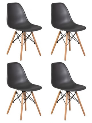 Стул обеденный DOBRIN DSW (ножки светлый бук, цвет темно-серый (GR-04)) 4 шт_0