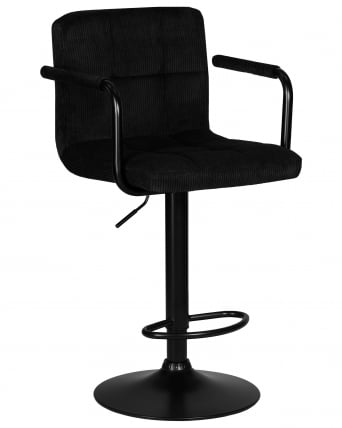 Стул барный DOBRIN KRUGER ARM BLACK (черный вельвет (LAR-E2041-52))_0