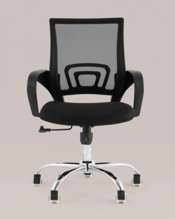 Кресло офисное TopChairs Simple New черный спинка сетка_7