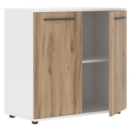 Шкаф с глухими малыми дверьми EDIS ELCS 85.1 Дуб Денвер светлый Мокко Белый_1