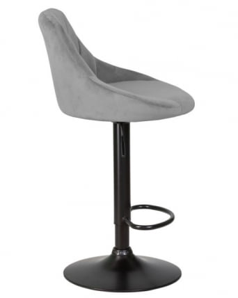 Стул барный DOBRIN LOGAN BLACK (серый велюр (MJ9-75)) 2 шт_6
