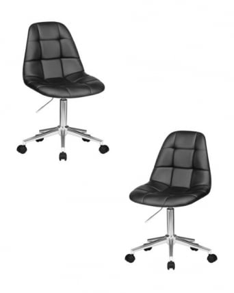 Офисное кресло для персонала DOBRIN MONTY (черный) 2 шт_0