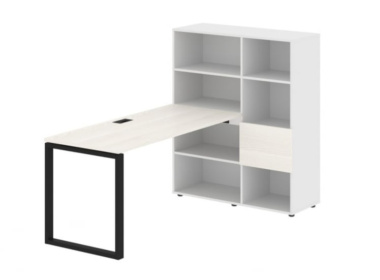 Рабочая станция EDIS EQRST 1115 Ясень Траун Черный Белый_0