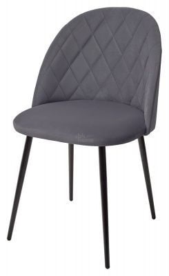 Стул серый АВ 408/каркас черный, НИРВАНА (480*520*820) Серый, 4321 / AV_0