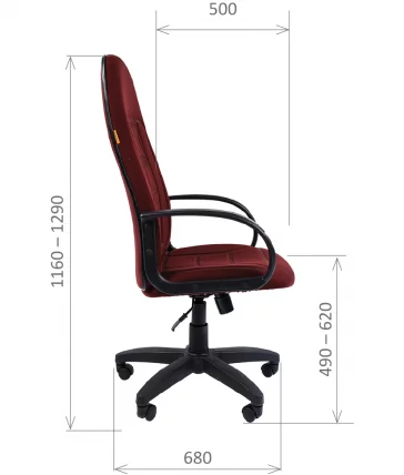 Офисное кресло Chairman 727 TW-11 черный_4