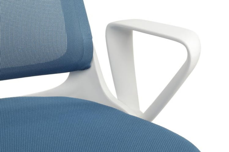 Кресло В-158 Белый Пластик/Синий / W-158_8